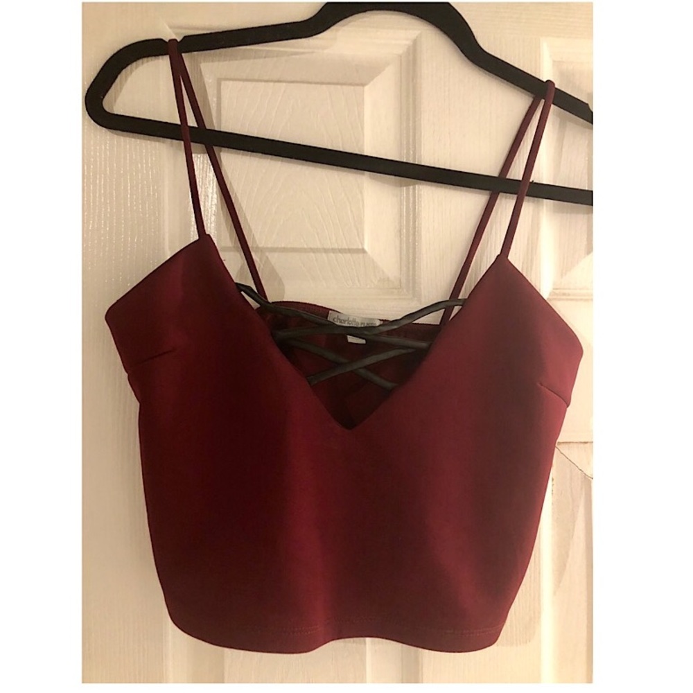 🚫SOLD🚫 Burgundy crop top